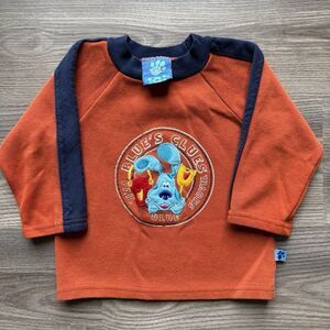 VTG 2000 Blues Clues Longsleeve T Shirt Size 2T Nickelodeon Orange USA RARE